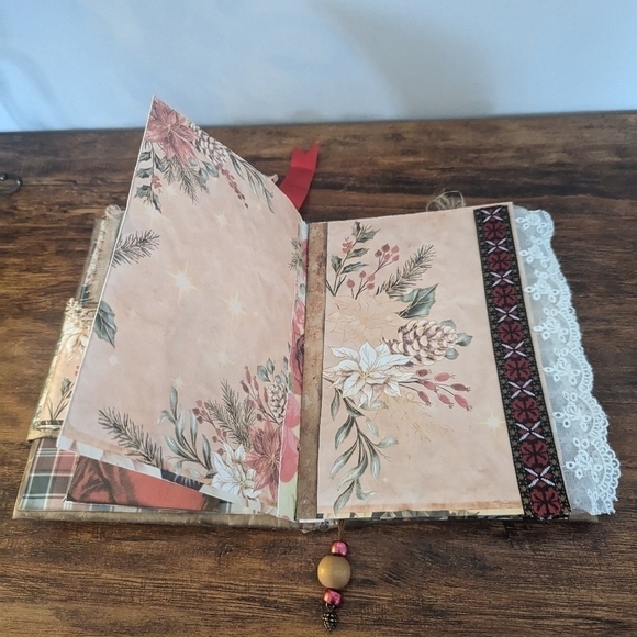 🌻Christmas Rustic Junk Journal-Handmade- Recycled Material-Snowman- Primitive - Picture 5 of 12